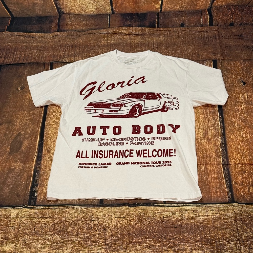 Kendrick Lamar Gloria Auto Body Tee Grand National Tour *Uni-Sex* M